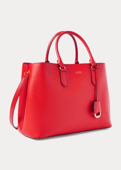 Satchel Ralph Lauren Mujer Rojos / Dorados - Leather Large Marcy - OLGRA9062